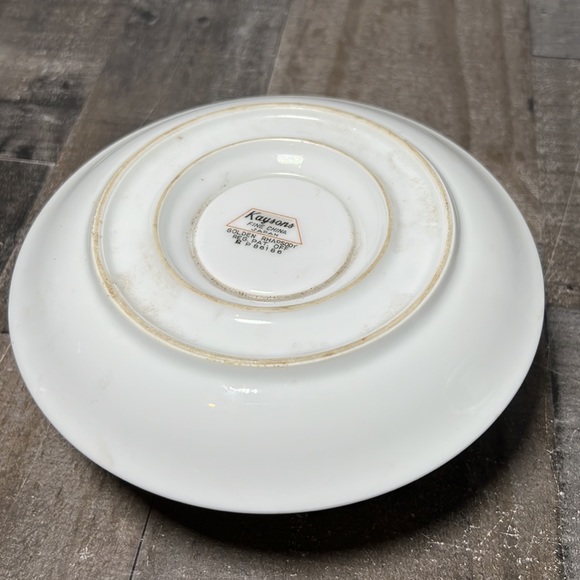 Vintage Kaysons Fine China (Japan) Golden Rhapsody 1961 Gravy Boat w/Plate - Picture 5 of 6